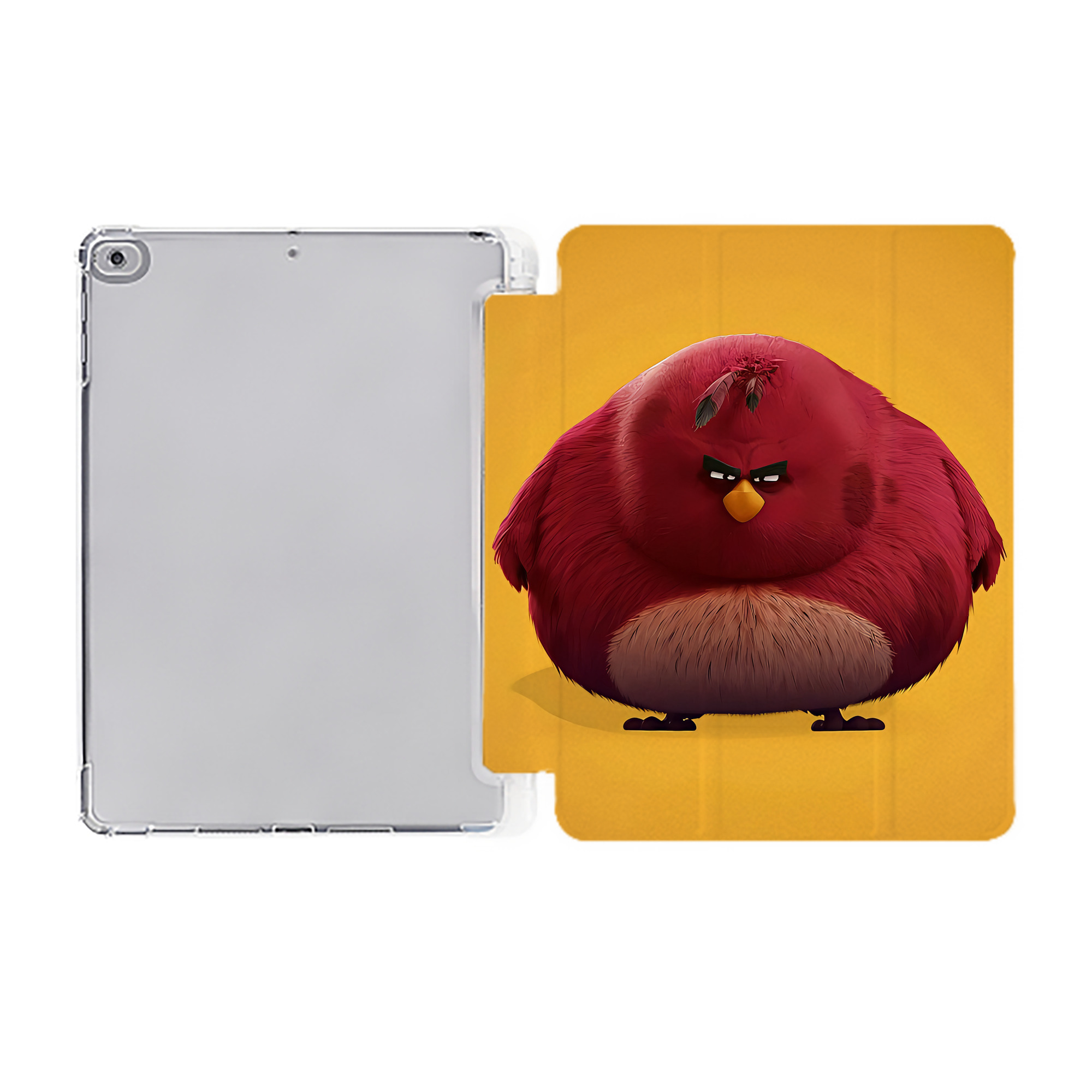 （画像用） Angry Birds アングリーバード IPad ケース ペン収納付き 三つ折りスタンド PUレザー×シリコン 対応機種9.5/10.5/10.9インチ